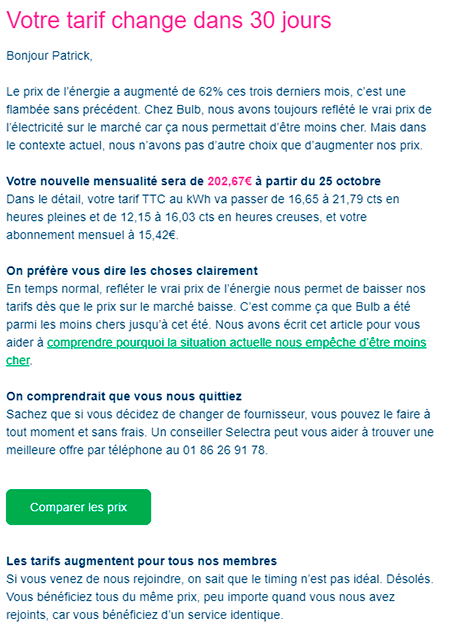 courrier bulb