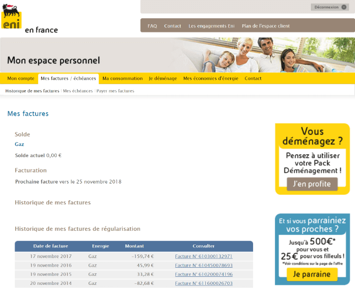 Factures Eni Mon Compte