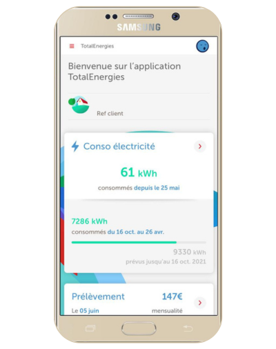 application mobile Total Direct Energie