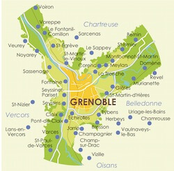 zone de desserte Gaz Electricité de Grenoble