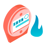 Compteur et symbole du gaz